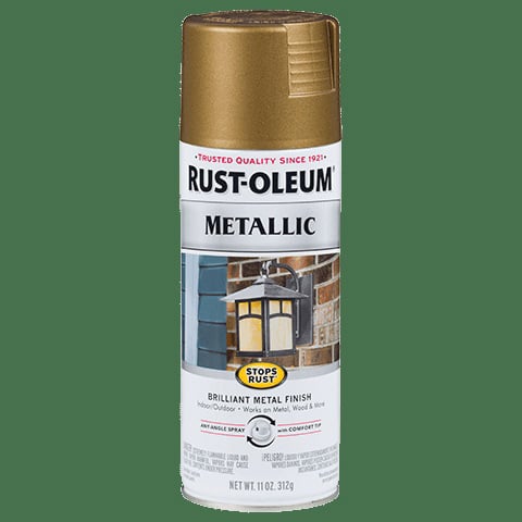 RUST-OLEUM STOPS RUST 313142 Metallic Spray Paint, 11 oz Aerosol Can, Champagne Bronze