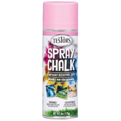 TESTORS 307588 Spray Chalk, Pink, Flat, Matte, 6 oz Aerosol Can