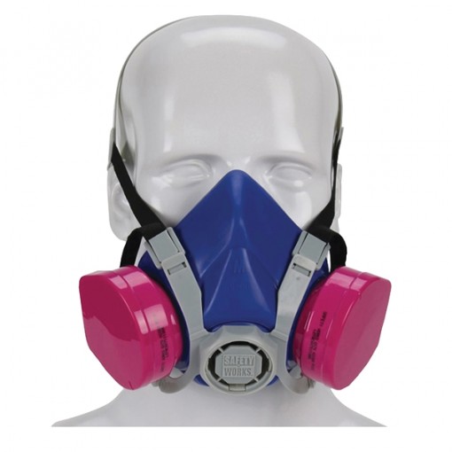 MSA SWX00319/817671 Lightweight Respirator, M Mask, Thermoplastic Elastomer, Blue