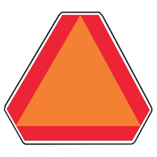 HY-KO TA-1 Highway Sign, Rectangular, Orange Legend, Red Background