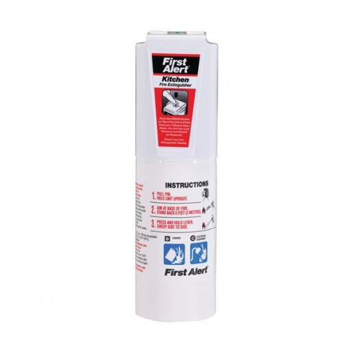 FIRST ALERT KITCHEN5 Fire Extinguisher, Sodium Bicarbonate Extinguish Agent, 1.4 lb Capacity, 5-B:C Fire Class