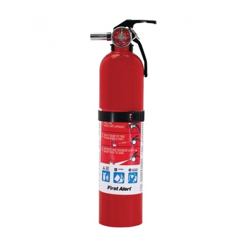 FIRST ALERT HOME1 Fire Extinguisher, Monoammonium Phosphate Extinguish Agent, 2.5 lb Capacity, 1-A:10-B:C Fire Class