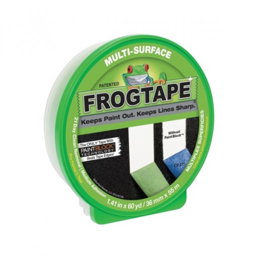 FrogTape 1358465 Multi-Surface Painting Tape, 60 yd L, 1.41 in W, Green