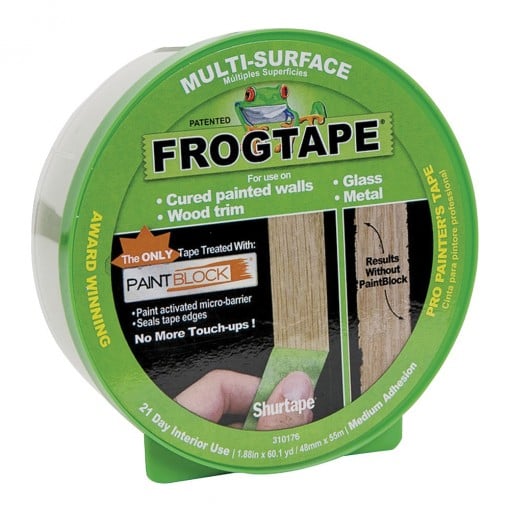 FrogTape 1358464 Multi-Surface Painting Tape, 60 yd L, 1.88 in W, Green