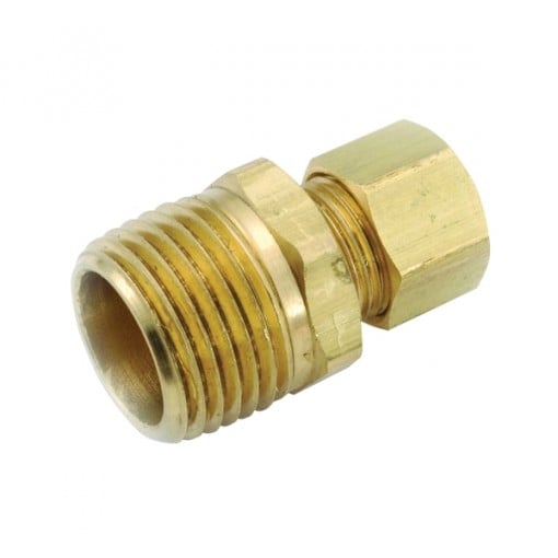 Anderson Metals 750068-0604 Connector, 3/8 in Compression, 1/4 in MPT