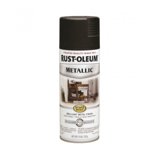 RUST-OLEUM STOPS RUST 248636 Metallic Spray Paint, Metallic, Oil-Rubbed Bronze, 11 oz Aerosol Can