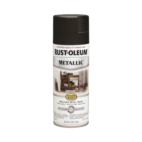 Rust-Oleum 248636 Stops Rust Metallic Spray Paint, 11 oz, Oil Rubbed Bronze