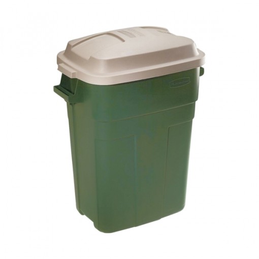 Rubbermaid 297900EGRN Trash Can, 30 gal Capacity, 31.69 in H, Snap-Fit Lid Closure, Plastic, Evergreen