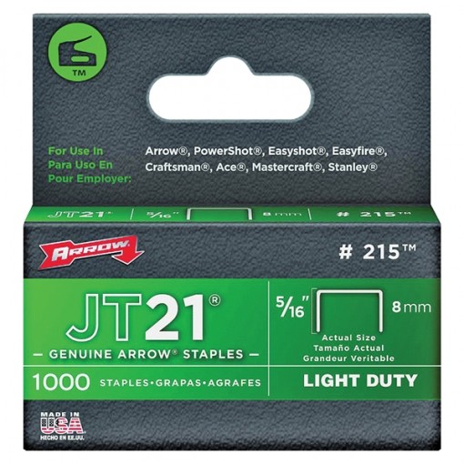 Arrow 215 Staple, Pack, Steel