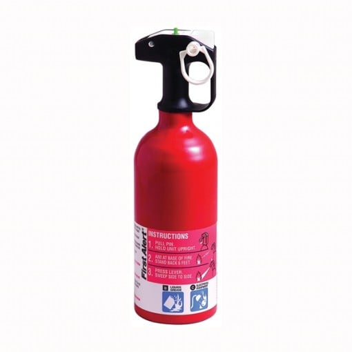 FIRST ALERT AUTO5 Fire Extinguisher, Sodium Bicarbonate Extinguish Agent, 1.4 lb Capacity, 5-B:C Fire Class