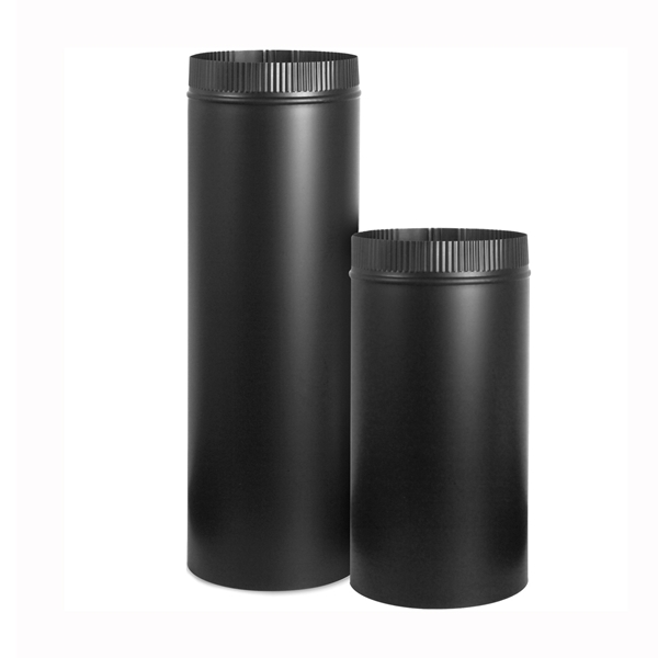 Imperial BM0113 Stove Pipe, 24 in L, 8 in Dia, 24 ga Thick, Steel