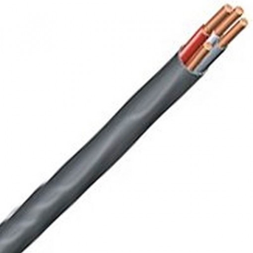 Southwire 8/3NM-WGX125 Type NM-B Sheathed Cable, 8 AWG, 125 ft L, Black Nylon Sheath