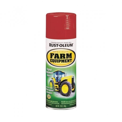 RUST-OLEUM 7466830 Specialty Farm Equipment Spray Paint, Gloss, International Red, 12 oz Aerosol Can