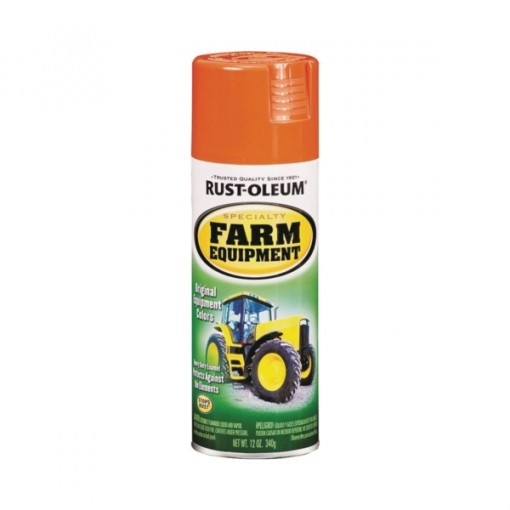 RUST-OLEUM 7458830 Specialty Farm Equipment Spray Paint, Gloss, Allis Chalmers Orange, 12 oz Aerosol Can
