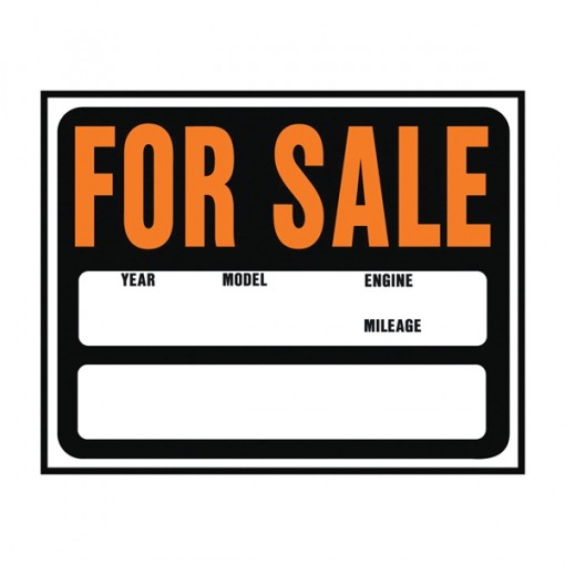 HY-KO Hy-Glo SP-112 Jumbo Identification Sign, For Sale, Fluorescent Orange Legend