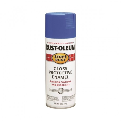 RUST-OLEUM STOPS RUST 7724830 Fast Dry Protective Enamel Spray Paint, Gloss, Sail Blue, 12 oz Can