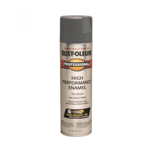 RUST-OLEUM 7587838 Professional High Performance Enamel Spray Paint, Gloss, Dark Machine Gray, 15 oz Aerosol Can
