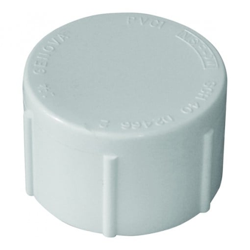 GENOVA 300 Series 30165 Pipe Cap, 1/2 in FIP, White