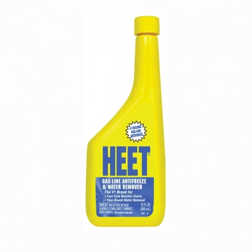 Heet 28201 Gas Line Antifreeze and Water Remover Pale Yellow, 12 oz Bottle