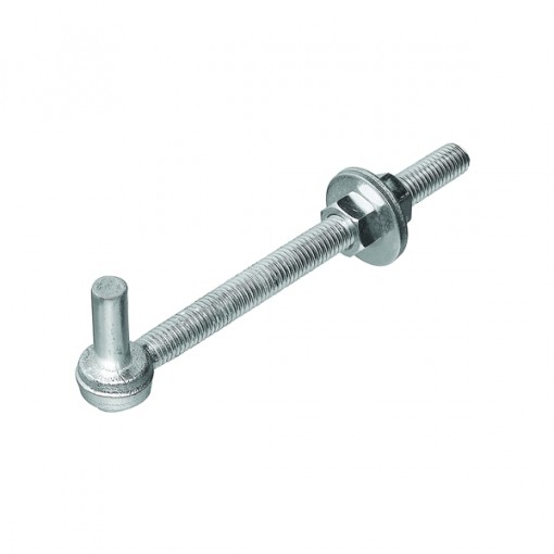 National Hardware 130559 Full Threaded Bolt Hook, 6 in L x 1/2 in W, Zinc Plated