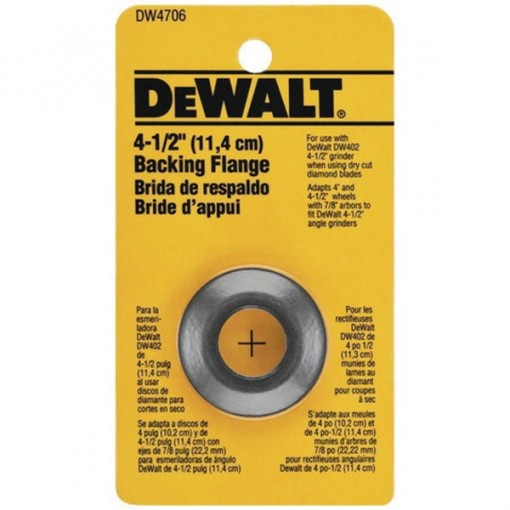 DeWALT DW4706 Spindle Adapter, 4-1/2 in Dia Wheel, 7/8 in Arbor