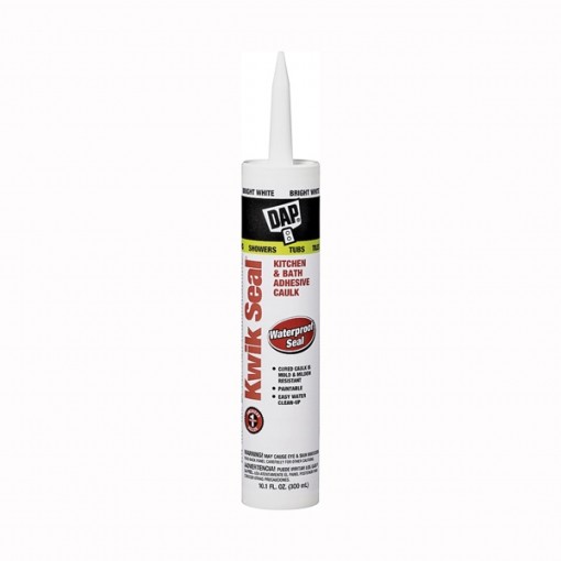 DAP KWIK SEAL 18032 Adhesive Caulk, White, 10.1 oz Cartridge