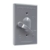 HUBBELL 5121-0 Switch Cover, 125 V, 15 A, 1-Gang, 1-Pole, Vertical Mounting, Aluminum, Gray, Powder-Coated