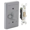 HUBBELL 5121-0 Switch Cover, 125 V, 15 A, 1-Gang, 1-Pole, Vertical Mounting, Aluminum, Gray, Powder-Coated