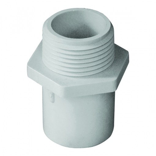 GENOVA 300 Series 30476 Reducing Adapter, 3/4 in Slip, 1 in MIP, White