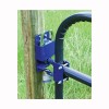 SPEECO S16100100 2-Way Lockable Gate Latch, Steel, Blue, For 1-1/4 to 2 in OD Round Tube Gate