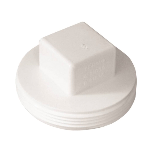 GENOVA 41830/S Pipe Plug, 3 in MIP, White - Wilco Farm Stores