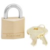 Master Lock 130D Padlock, 1-3/16 in W Body, Brass