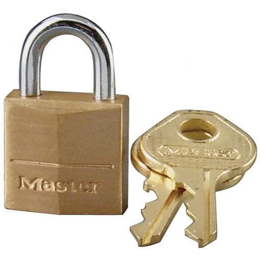 Master Lock 120D Padlock, 3/4 in W Body, Brass