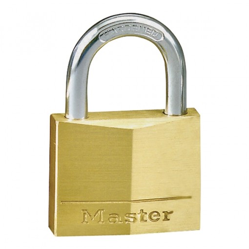 Master Lock 130D Padlock, 1-3/16 in W Body, Brass