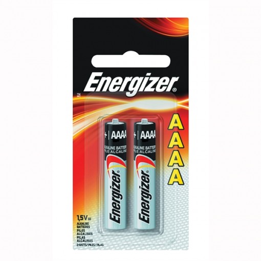Energizer E96 Series E96-BP-2 Alkaline Battery, AAAA, Zinc, Manganese Dioxide, 1.5 V