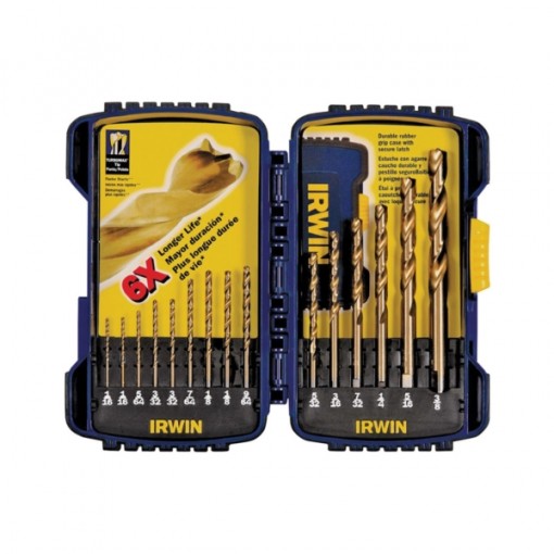 IRWIN SPEEDBOR 3018009 Drill Bit Set, HSS, Titanium Nitride-Coated, 15-Piece