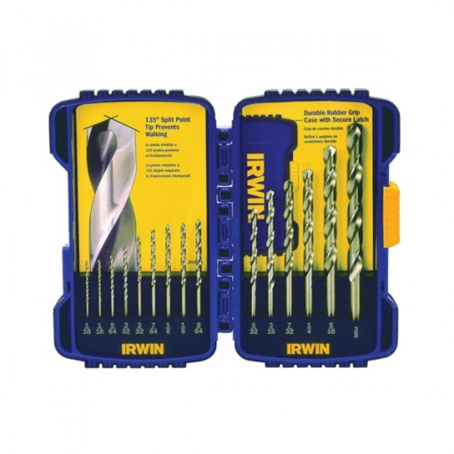 IRWIN 316015 General-Purpose Drill Bit Set, Cobalt HSS, Black Oxide, For Portable Drills and Drill Presses