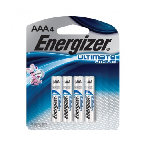 Energizer L92BP-4 Battery, AAA, Lithium, Iron Disulfide, 1.5 V