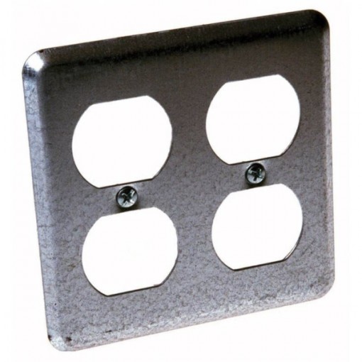 RACO 873 Handy Box Cover, 4 in L, 4 in W, Square, Steel