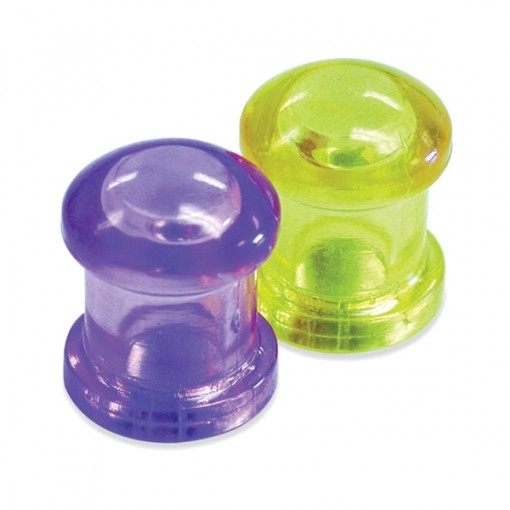 Magnet Source 07509 Magnetic Push Pins, Neodymium, Purple/Yellow