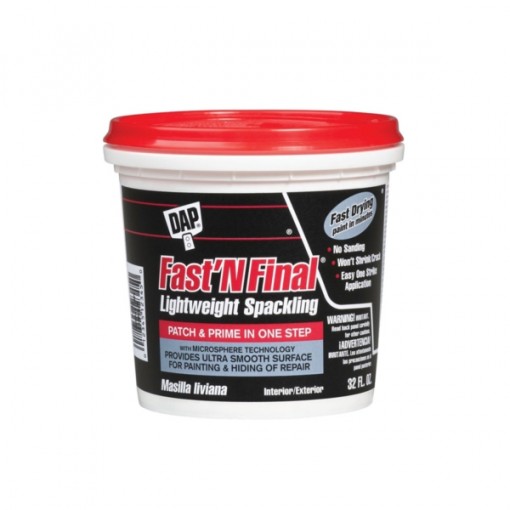 DAP 12140 Spackling Paste White, 0.5 pt Tub