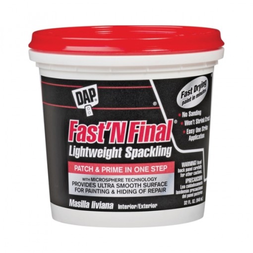 DAP 12142 Spackling Paste White, 1 qt Tub