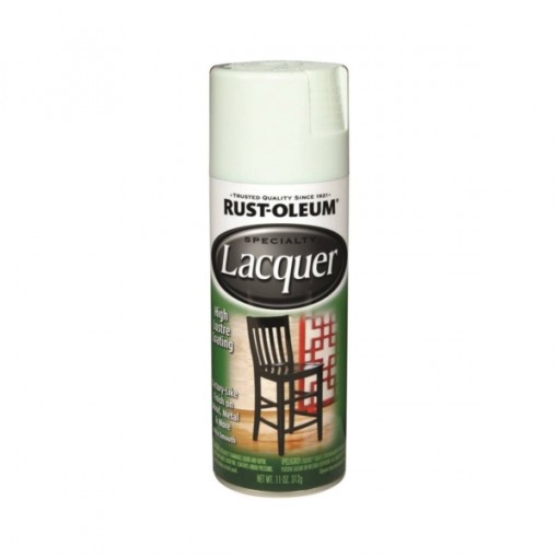 RUST-OLEUM SPECIALTY 1904830 Lacquer Spray Paint, White, Gloss, 11 oz Aerosol Can