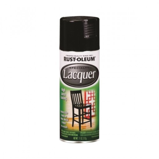 RUST-OLEUM SPECIALTY 1905830 Lacquer Spray Paint, Black, Gloss, 11 Oz ...