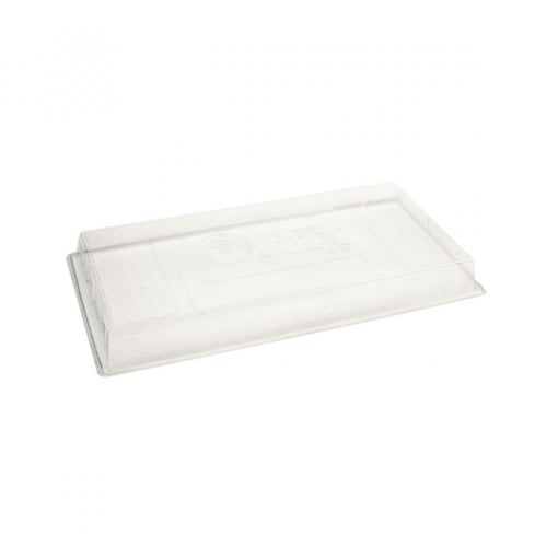 Jiffy TDOME Tray Cover, 11 in L Tray, 22 in W Tray, Plastic, Clear