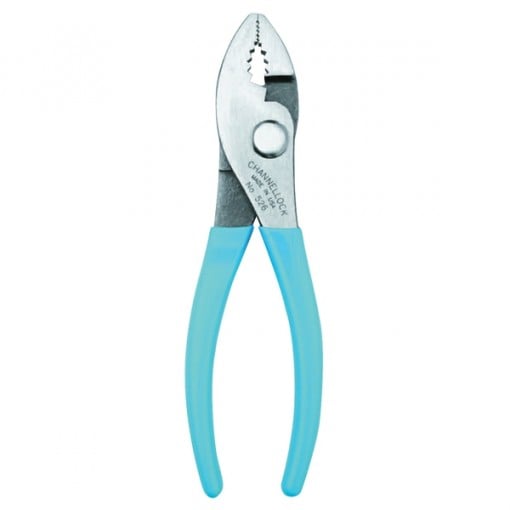 CHANNELLOCK 526 Slip Joint Plier, Steel Jaw, 6-1/2 in OAL, Blue Handle