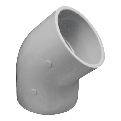 GENOVA 300 Series 30640 Pipe Elbow, 4 in Slip, 45 deg, White