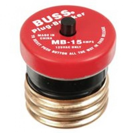 Bussman BP/MB-15 Plug Fuse, 15 A, 125 V