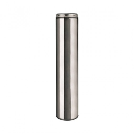 SELKIRK 206024 Chimney Pipe, 6 in ID, 24 in L, Stainless Steel