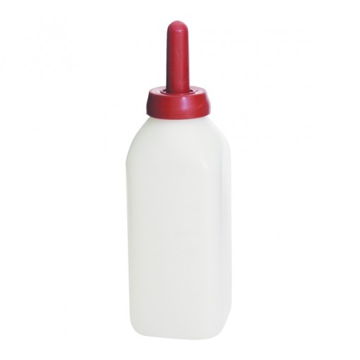 Little Giant 9812 Nursing Bottle, 2 qt Capacity, Square, Polyethylene Bucket, 4-1/4 in W